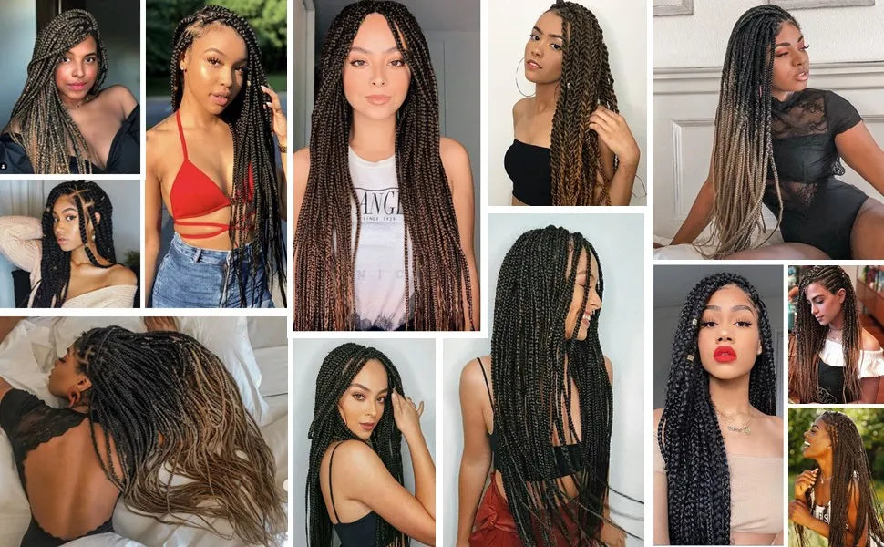Synthetic Braiding Hair Brown Ombre Hair Extensions Professional Braid Hair for Crochet Twist Braids Soft Yaki Texture