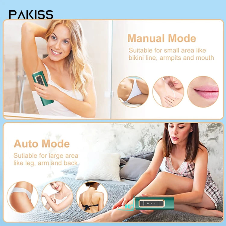 PAKISS Fast Shipping 3 Days, Ice Cooling System IPL Hair Removal Machine, 5 Energy Levels & Skin Sensor