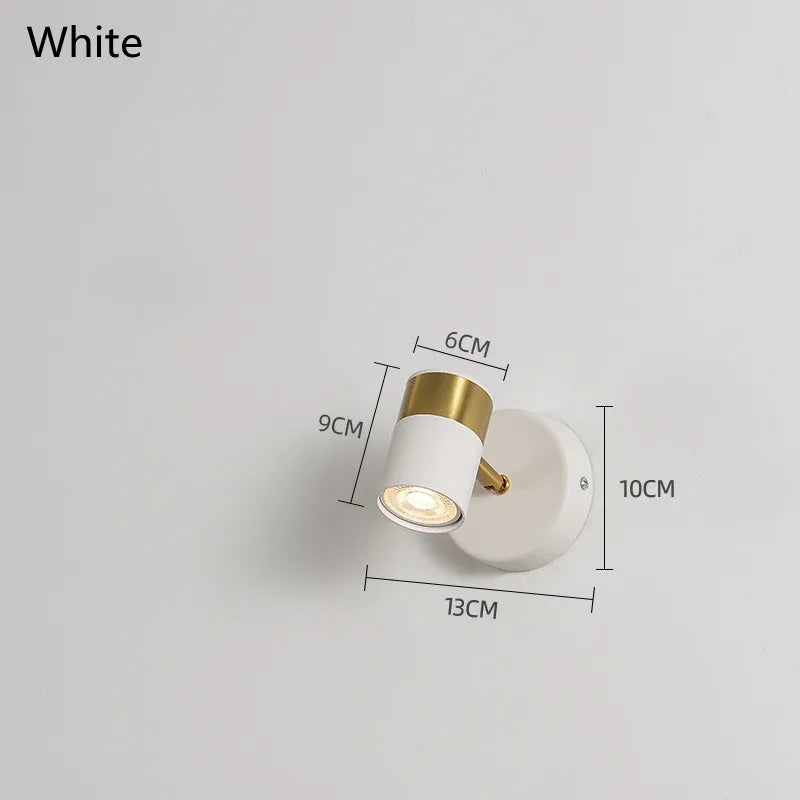 5W Wall Lamp Black/White Modern Aisle Wall Light Adjustable For Bedside Bedroom Lights Corridor sconce AC110-240VGU10 LED Switch