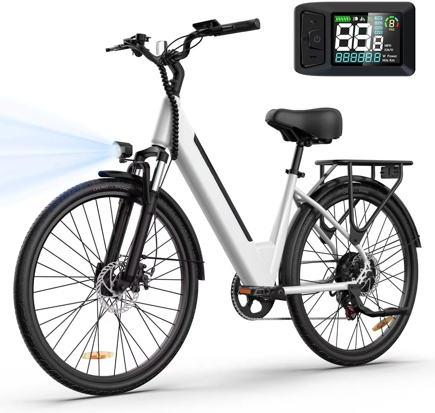 750W 36V13Ah 20MPH 40 Miles Electric Bicycle 26*1.95 Inch UL Certified Electric Bike Shopping  for Daily Grocery