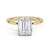 Starsgem 1CT DEF VS VVS Emerald Cut 10k 14k 18k White Rose Yellow Gold Lab Diamonds Jewelry Rings