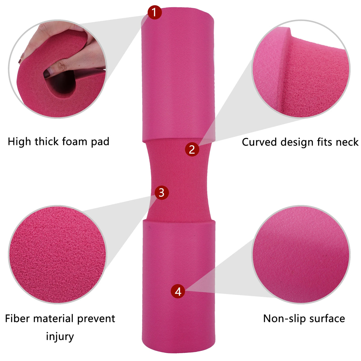 Barbell Pad Set with Carry Bag Weightlifting Wrist Wrap and Gym Ankle Straps for Lunges Hip Thrusts Powerlifting Deadlift