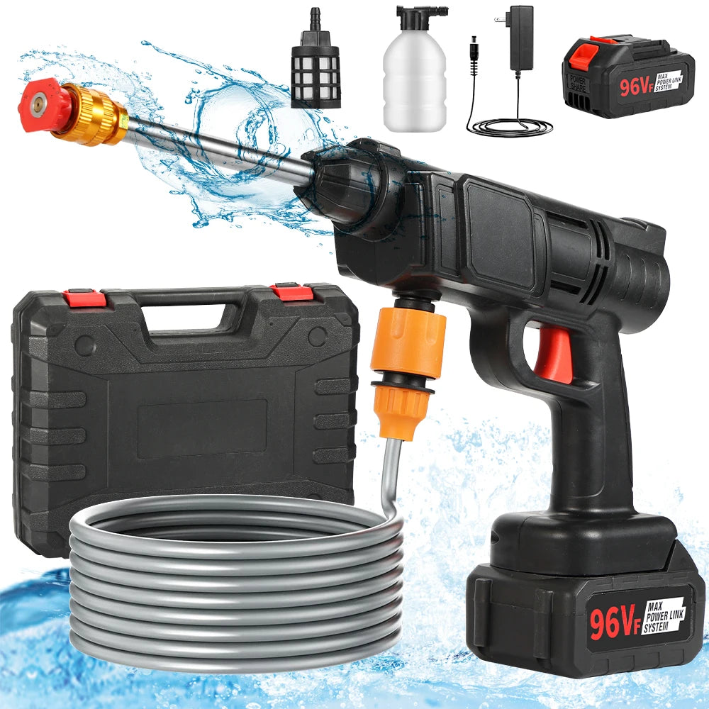 Convenient Versatile 21V Car Washer High-Pressure Multi-Functional Water Gun Made Metal Plastic Steel Stainless PP for Car Wash