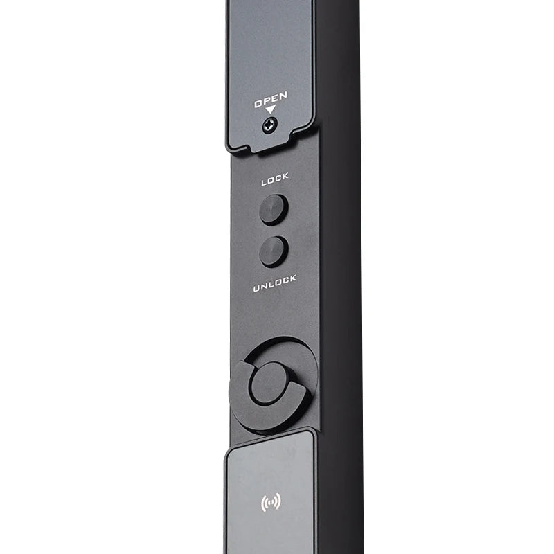 Straight Style Broken Bridge Aluminum  Ultra Narrow Ultra Thin Frame Face Recognition Palmprint Fully Automatic Smart Door Lock