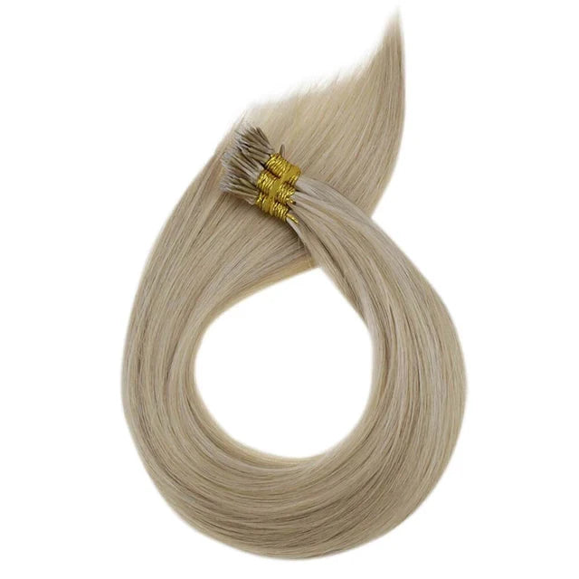 100% Virgin Human Hair Extensions Light Color Cuticle Keratin Bonded Nano Ring Tip Wholesale From Vietnam