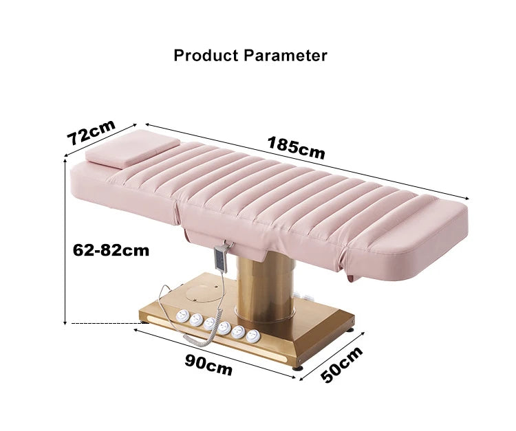 HICOMED Factory Supplier Luxury 3 Motor Electric Beauty Massage Bed for Eyelash Extensions Facials and Waxing Beauty Bed