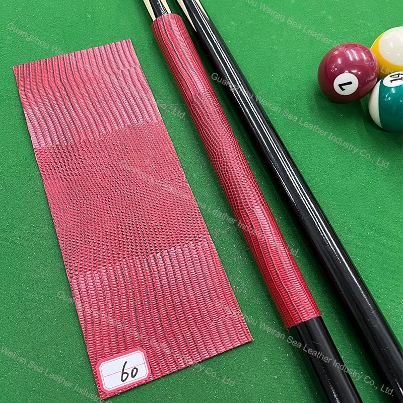 Genuine Cow Skin Pool Billiards Cue Grips Non-Slip Protective Sleeve Wrap with Different Print Pattern Genuine Leather Club Wrap
