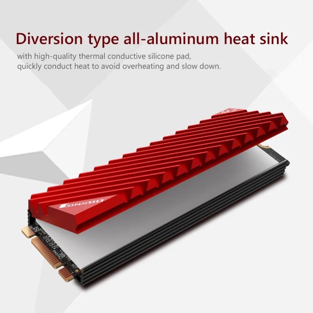 Okvyuan M2 SSD NVMe Heat Sink Jonsbo M2 2280 Solid State Hard Disk Aluminum Heatsink with Thermal Pad for Desktop PC Accessories
