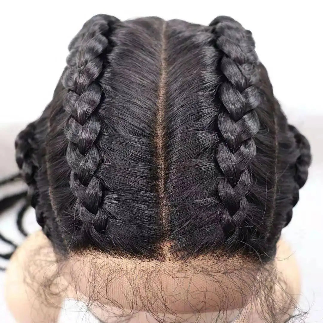 Foshan Xinyu African Braids Wig Braid Bit Heat Resistant Braid Human Hair Wigs for Women