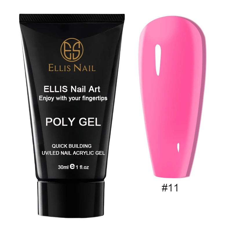 Poly Gel Nail Extension Set 15 Colors 30ml Volume Nude Pink Nail Hard Gel Builder