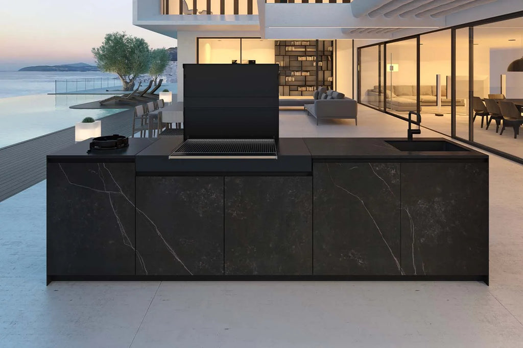 Outdoor BBQ Kitchen Cabinets Island Luxury Modular Stainless Steel Outdoor Kitchens Furniture Garden BBQ Customized