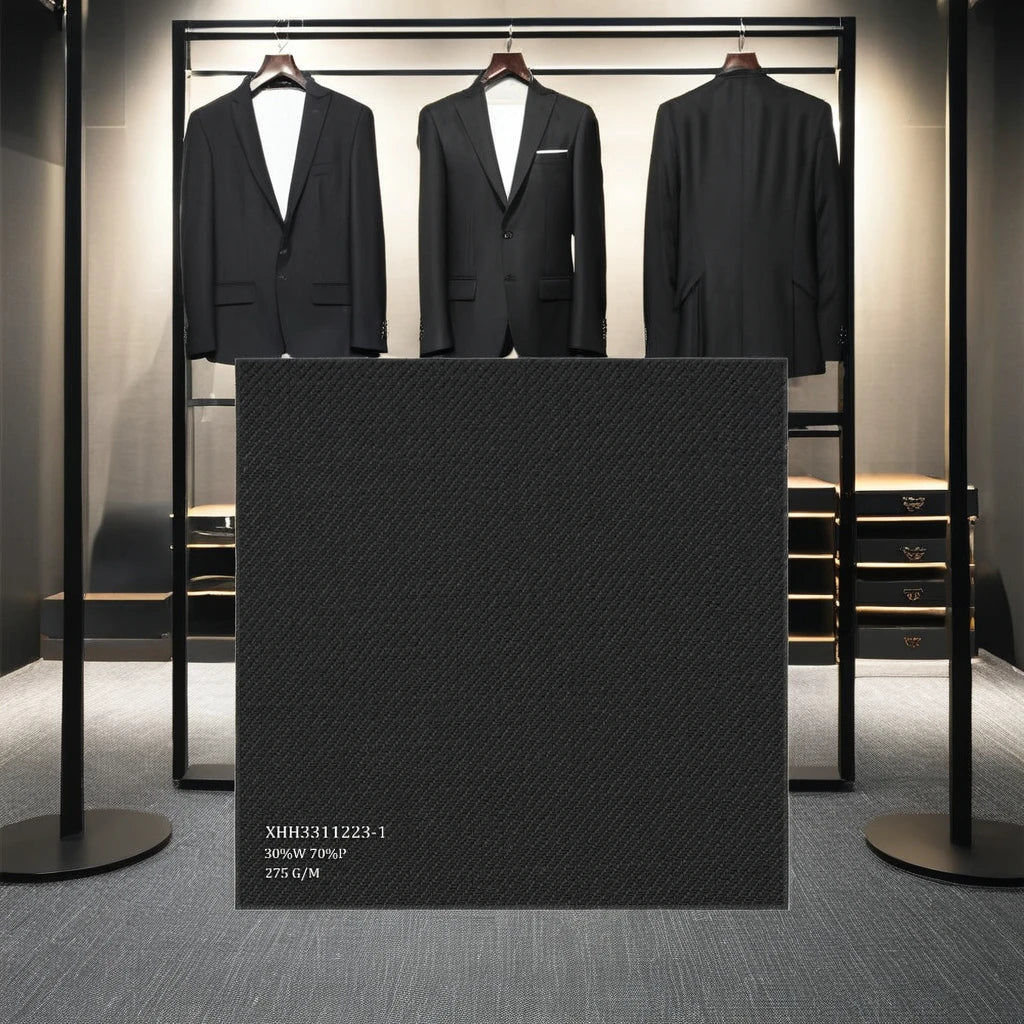 Premium Quality 30% Wool 70% Polyester Organic Eco-Friendly Italian Suiting Twill Fabric 70%P Worsted Merino Wool Men's Jackets