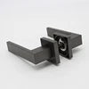 Interior Door Square Tubular Black Handle Lock Modern Wooden Door Pull Silent Lock Zinc Alloy Magnetic Function Door Lock Set
