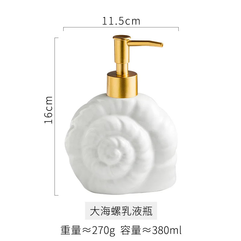 Minimalist Nordic Style Ceramic Dispensing Bottle for Hand Soap Shower Gel or Shampoo Hotel Bathroom Set Supplies