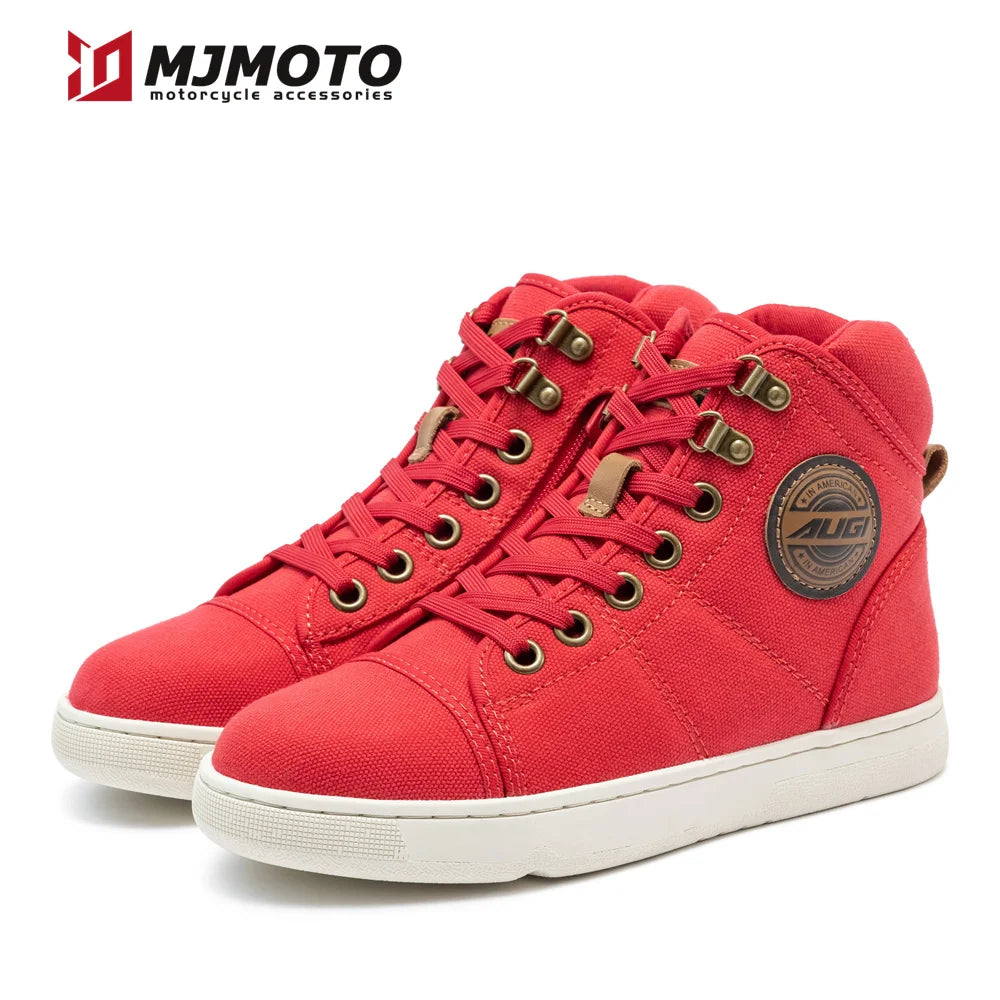 Men Lady Motorcycle Boots Anti Slip Motocross Protective Boots Breathable Motorbike Shoes Lightweight Travel Shoe Outdoor Hiking - Beauty