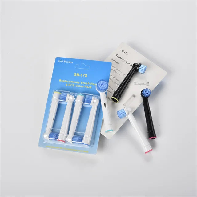New Creative 4 Pcs Package Cross Action Electric ToothBrush Replaceable Head Compatible for Oral B Head Io