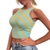 Hot Sale Hawaii Flower and Leaf Printed Summer Breathable Lady Sexy Tops Fashion Polynesian Pattern Vest Women's Skinny Tank Top