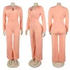 Latest Design Casual Jumpsuit Women Elegant Elastic Slim Fit Hollow Out Long Sleeve Ladies Wide Leg Jumpsuit for Women