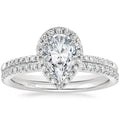 OAHLAN Luxury Fashion Female Jewelry 1.5 Carat Pear Cut 925 Sterling Silver Bridal Set Moissanite Rings for Women Wedding