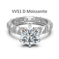 Dylam Classic Elegance Dainty Jewelry S925 Silver Eternity Band 2ct D Color VVS1 Clarity Moissanite Stone Wedding Promise Rings