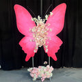 Realistic Artificial Silk Pink and White Butterfly-shaped Floral Decorations and Light Luxury Wedding Backdrop for Mother's Day