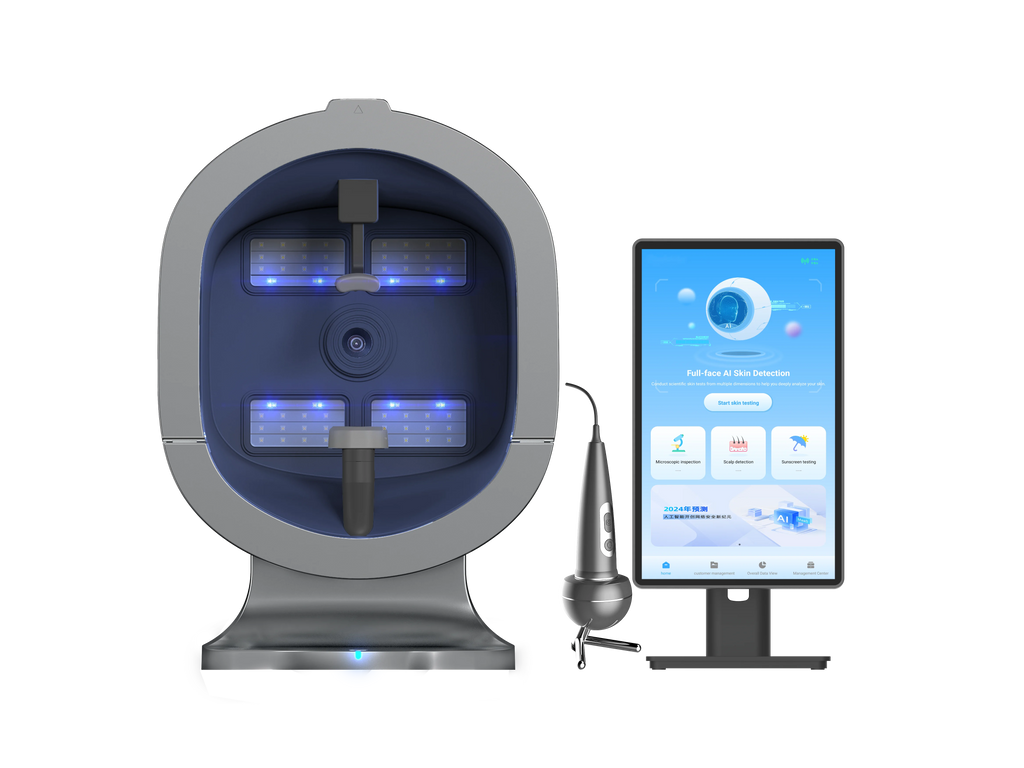 Professional Magic Mirror Skin Analyzer Camera AI 3D Scanner Face Scalp Health Analysis Multi Spectrum Skin Moisture Test