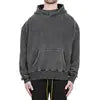 Heavyweight French Fleece Acid Washed Hoodie High Street Series Washing Old Sweater Stone Washed Vintage Hoodie Oversized