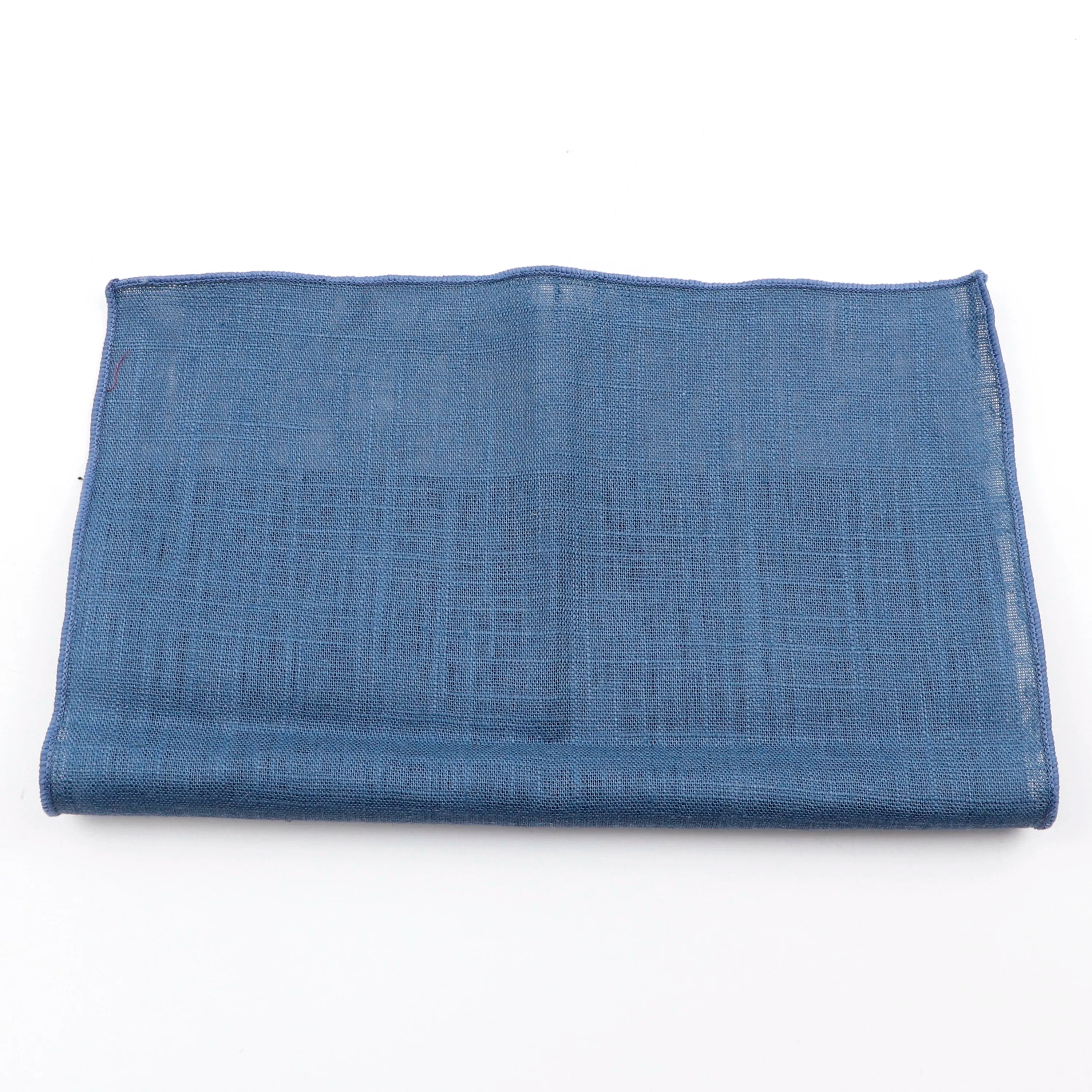 New Solid Color Pocket Square Green Navy Colorful Handkerchief Cotton Polly Texture Pocket Men's Accessories Business Wedding