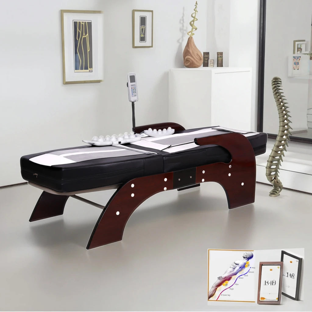 Full Body Traction Chiropractic Spine Care Tourmaline Camas De Stone 3d Mattress Jade Master Bed Roller Infrared Massage Bed