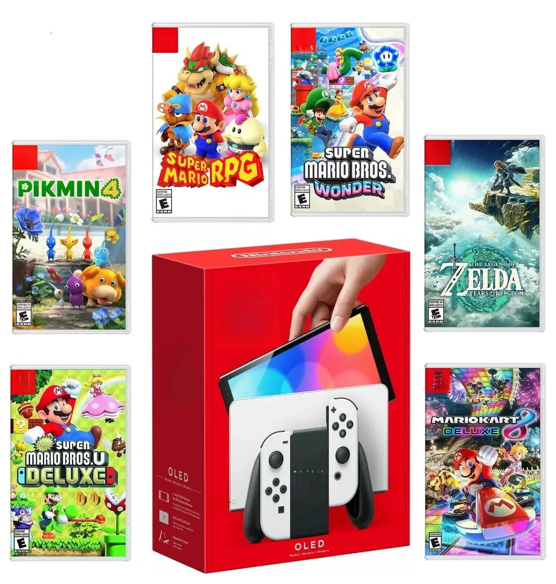 New Game  OLED 32GB Console with Neon Blue and 12 Month International Warranty