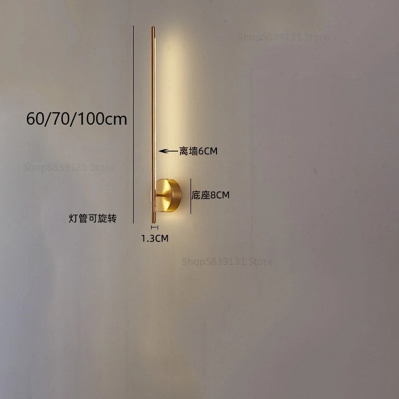 Modern Simple Line Wall Lamps Nordic Living Room Luxury Wall Decor Led Wall Light Creative Aisle Rotating Lam Wall Sconce Lights