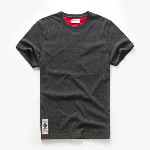 Men's T-Shirt Cotton Solid Color T Shirt Men Casual O-Neck Basic T-Shirt Male High Quality Classical Tops