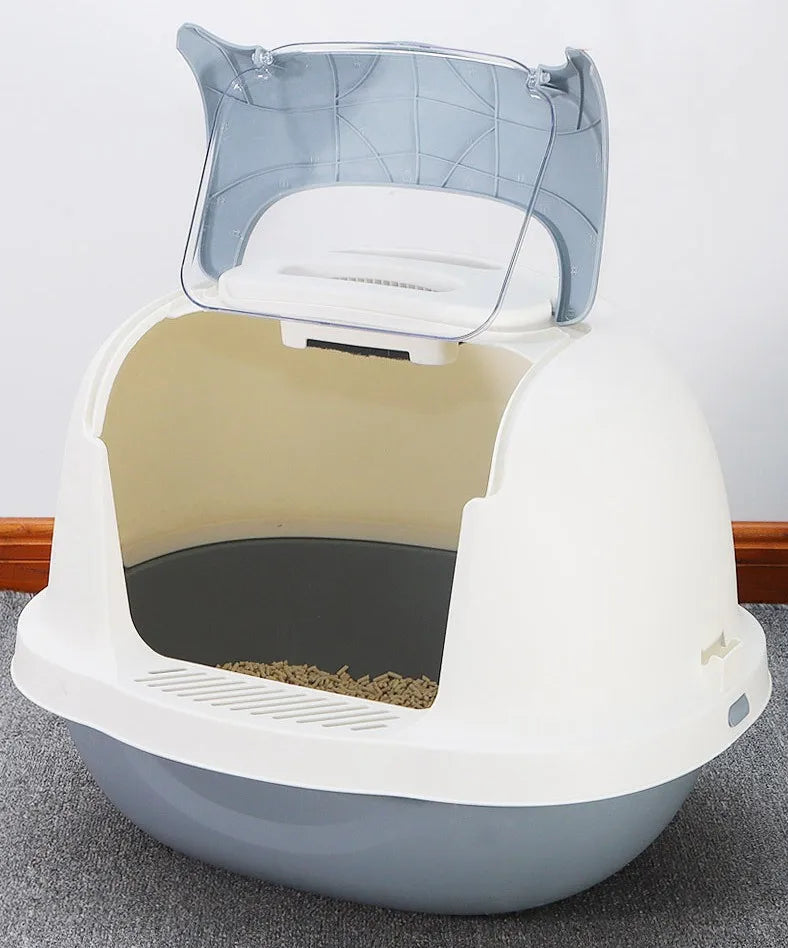 Wholesale Cat Litter Box Double Flip Pet Cat Toilet Box Automatic Cat Toilet