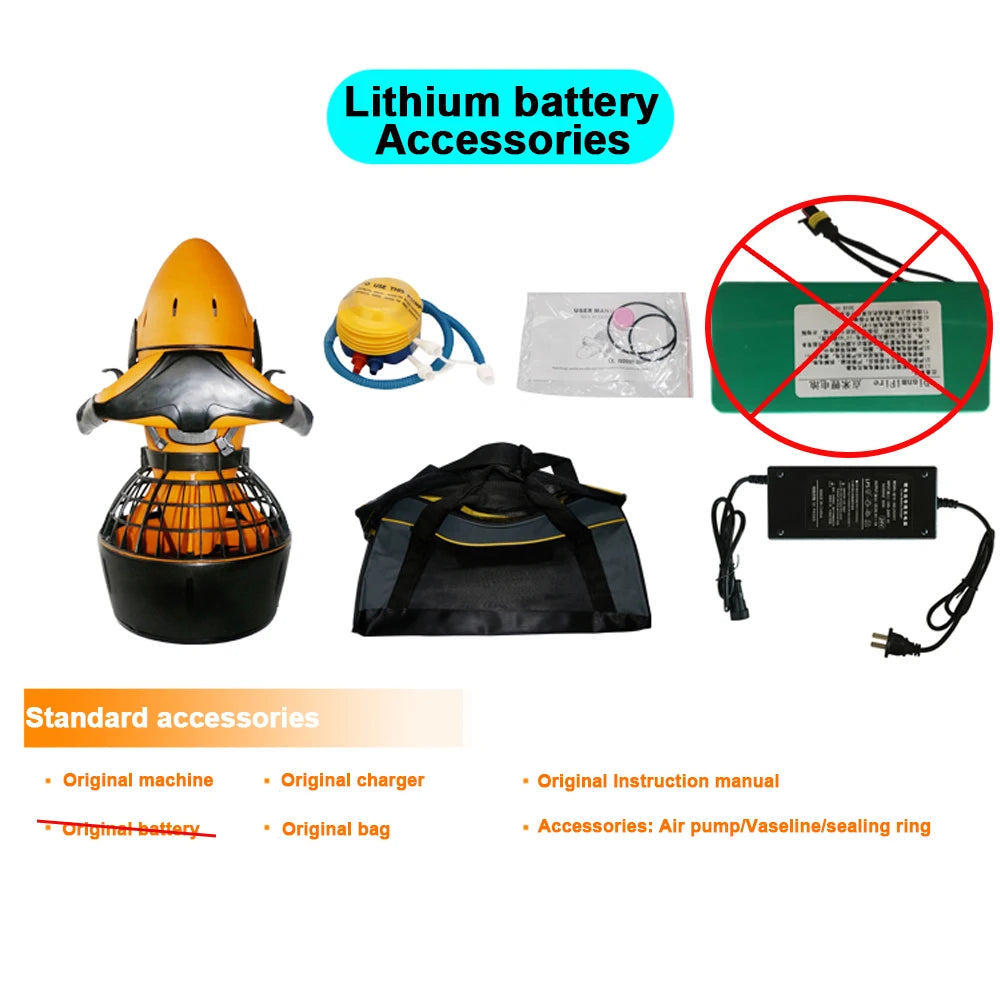 Free Shipping 300W Sea Scooter Underwater Screw, High-Class Diving Equiment Water Scooter(Without Battery)