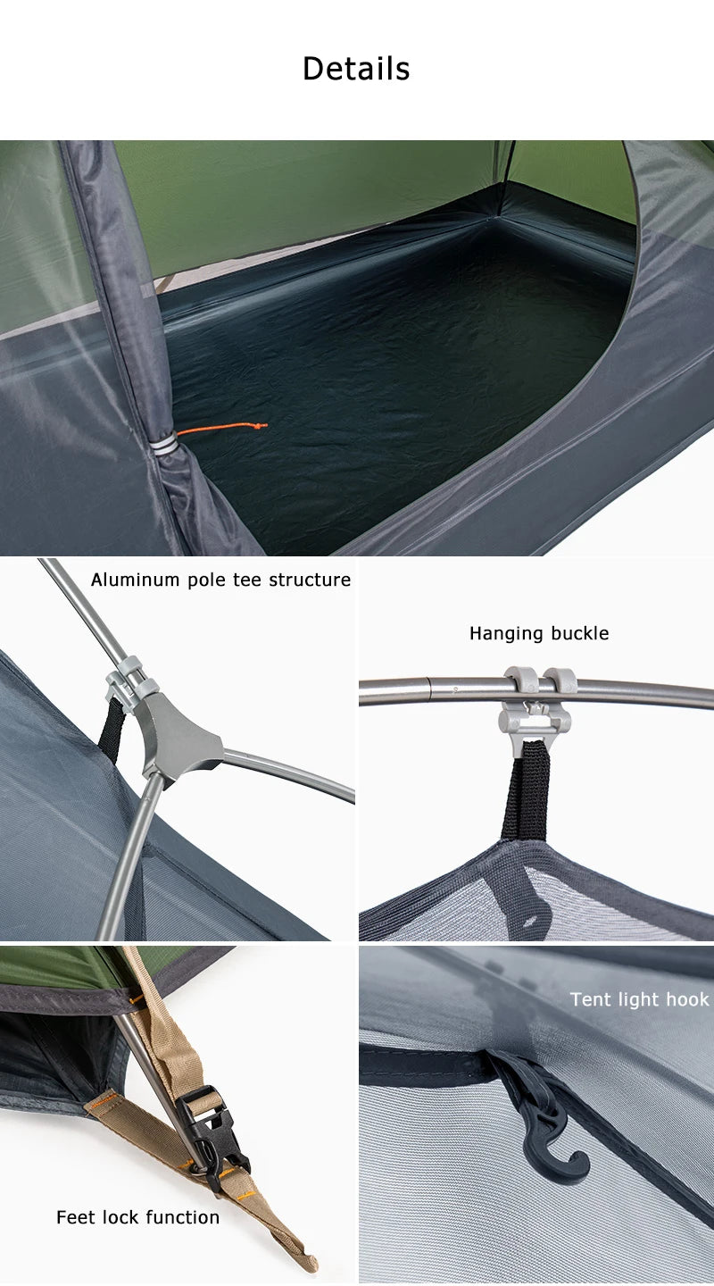 Naturehike Tent Ultralight 1 Person Cycling Tents Portable Backpacking Tent 20D Nylon Waterproof Tent Camping Tent Hiking Tent