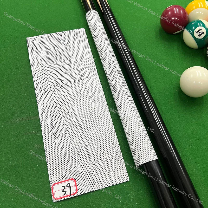 Genuine Cow Skin Pool Billiards Cue Grips Non-Slip Protective Sleeve Wrap with Different Print Pattern Genuine Leather Club Wrap