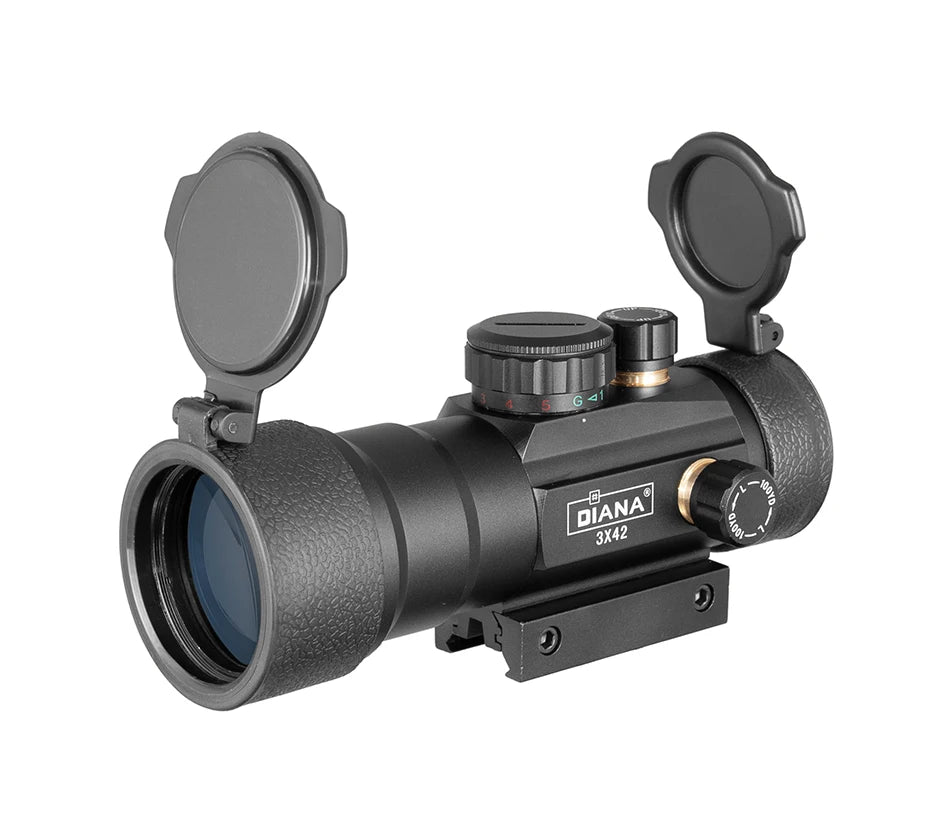 DIANA 3X44 Green Red Dot Sight Scope 2X40 Red Dot 3X42 Tactical Optics Riflescope Fit 11/20mm Rail 1X40 Rifle Sight for Hunting