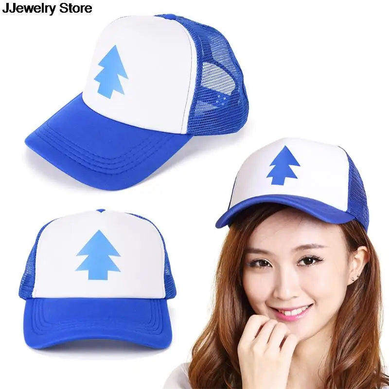 Women Men Trucker Baseball Cap Pine Tree Dipper Gravity Fall Mesh Hat Adjustable 1PC