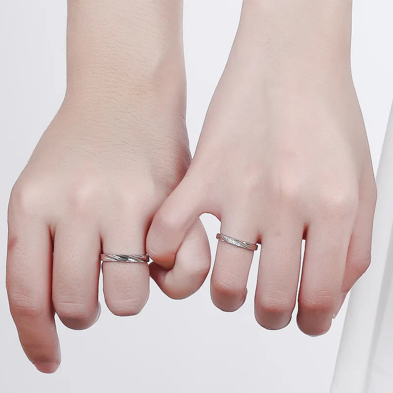 Fashion New 925 Sterling Silver Glossy Women and Men Elegant Adjustable Finger Rings Fine Jewelry Daily Gifts Jewelry