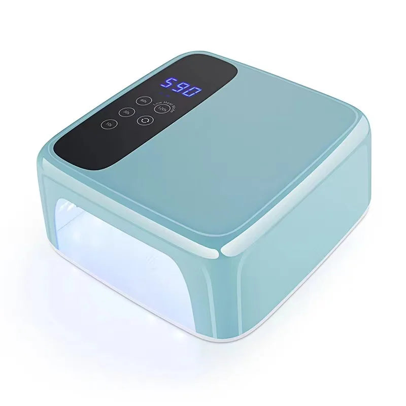 2024 Rechargeable 72W UV LED Nail Lamp Cordless Wireless Nail Gel Lamp Battery Power Supply Available EU UK US Plugs Plastic