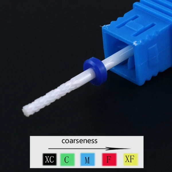 Ceramic Nail Drill Bit Milling Cutter for Electric Manicure Drill Bits Flame Corn Files for Pedicure Machine Polish Accessory