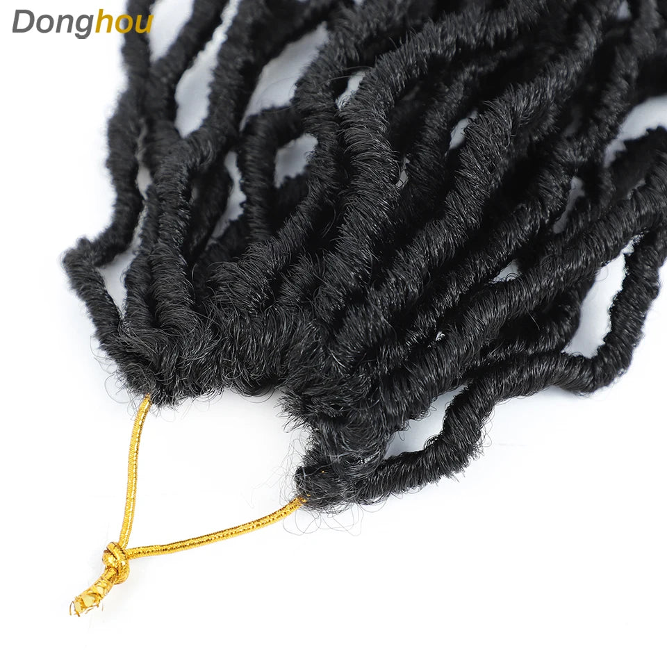 18”24”36” Mix Green New Faux Locs Crochet Hair Synthetic Curly Dreadlocks Hair Extensions Faux Cheveux Soft Locs Crochet Braids