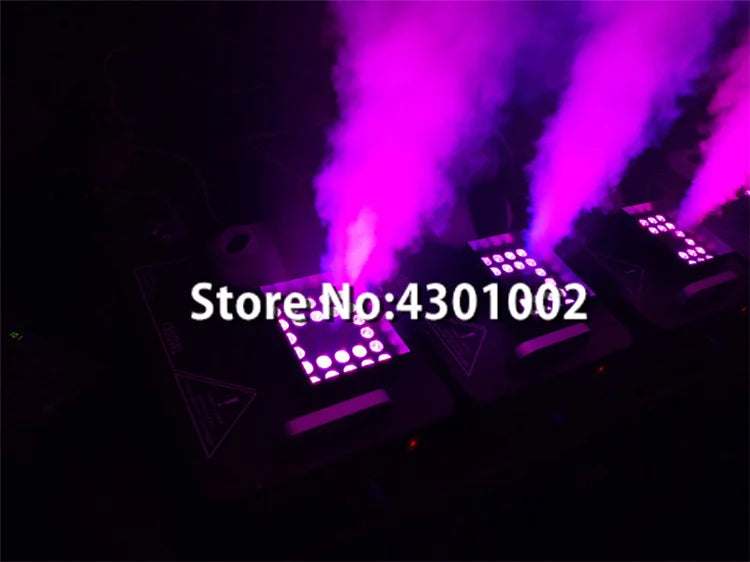 High Power DJ Stage Smoke Machine 24x9W RGB 3in1 Led 1500W Fog Machine DMX Remote Vertical Fogger for Disco Music Party Wedding