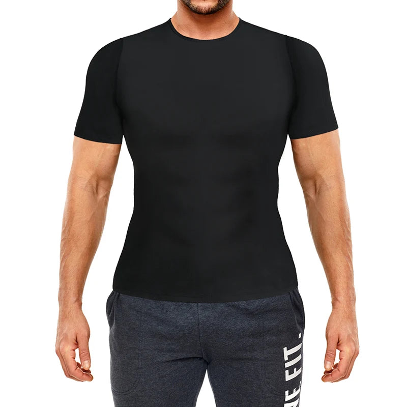 Professional Private Label Boxing Sauna Suit t Shirt Heat Trapping Weight Loss Sweat Suit for Men