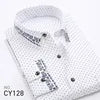 Men Fashion Spring Autumn New Style Printing Shirts Long Sleeve Lapel Collar Button Slim Tops Clothes Casual Shirt