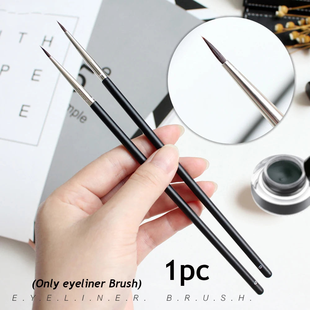 Beauty Makeup Brushes Fine Eyebrow Cream Brush Eyeliner Pen Black Eyeliner Brush Mink Hair