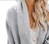 Bat Sleeve Large Knitted Cardigan Sweater Women's Outer Coat Solid Color Knit