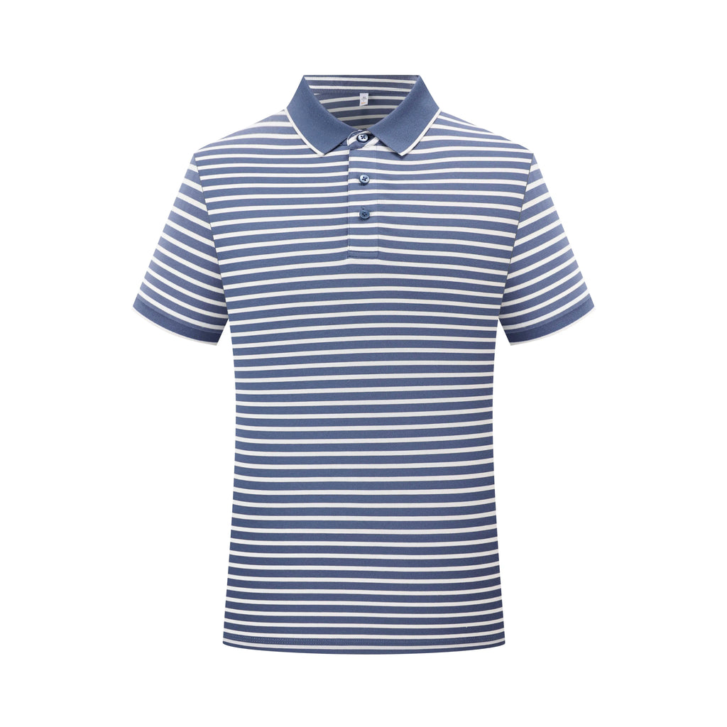 2024 Men's Trend Striped Printed Pullover Polo Shirts Stripe Polo Knit Sweater 200g Polo Sublime