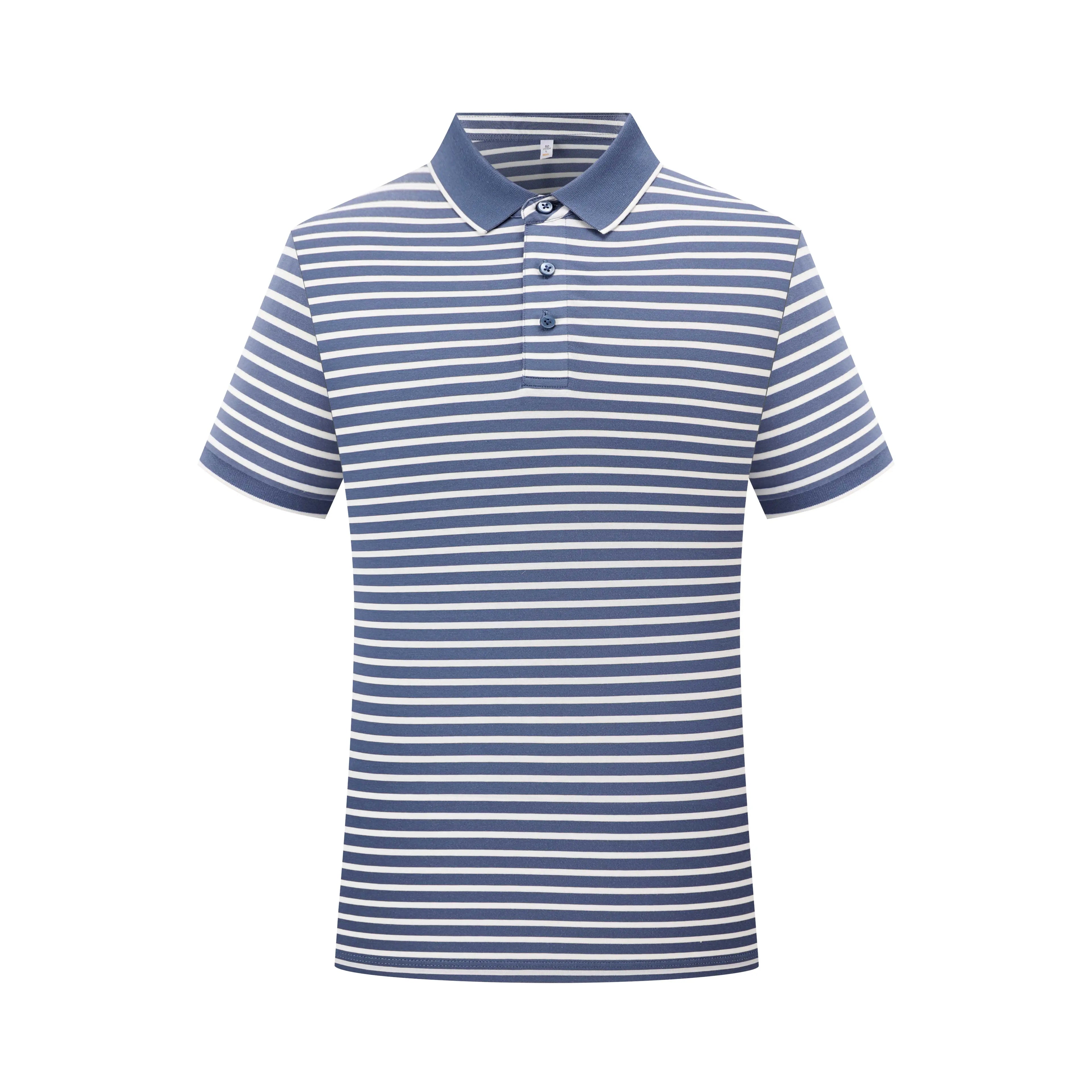 2024 Men's Trend Striped Printed Pullover Polo Shirts Stripe Polo Knit Sweater 200g Polo Sublime