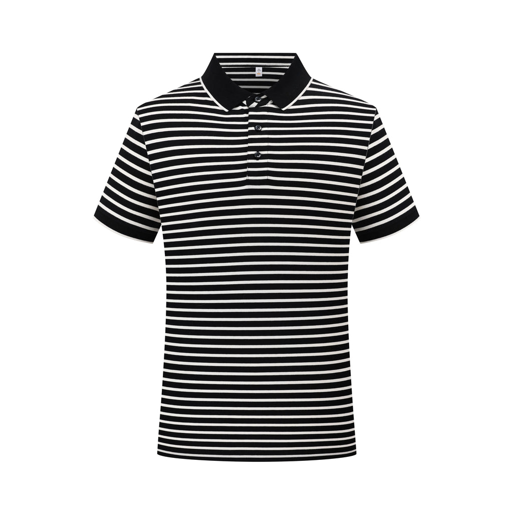 2024 Men's Trend Striped Printed Pullover Polo Shirts Stripe Polo Knit Sweater 200g Polo Sublime